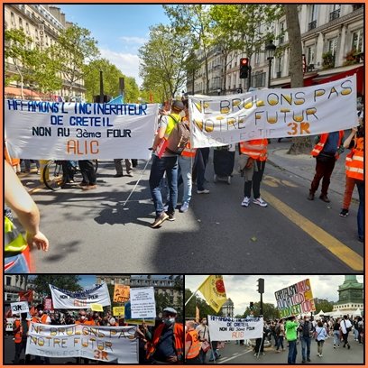 #MarchePourLeClimat .@Collectif3R et Alic marchent ensemble.
Ne brûlons pas notre futur ! Réduire les #déchets, recycler et réutiliser pour affamer les #incinérateurs #Créteil #Ivry