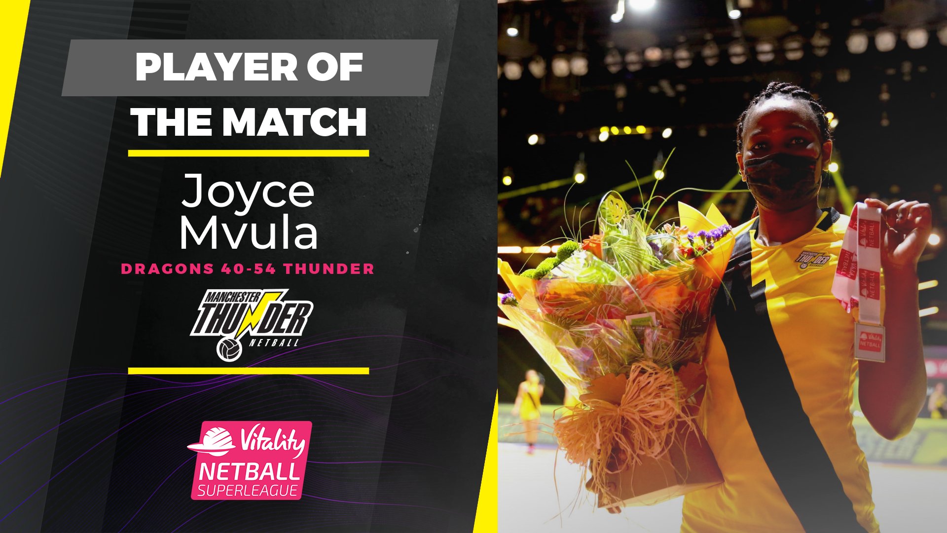 Vitality Netball Superleague On Twitter When You Shoot At 97 Flowers And A Medal Are The Least You Deserve Joycemvula1 Proved Why She Is One Of The Most Revered Shooters In