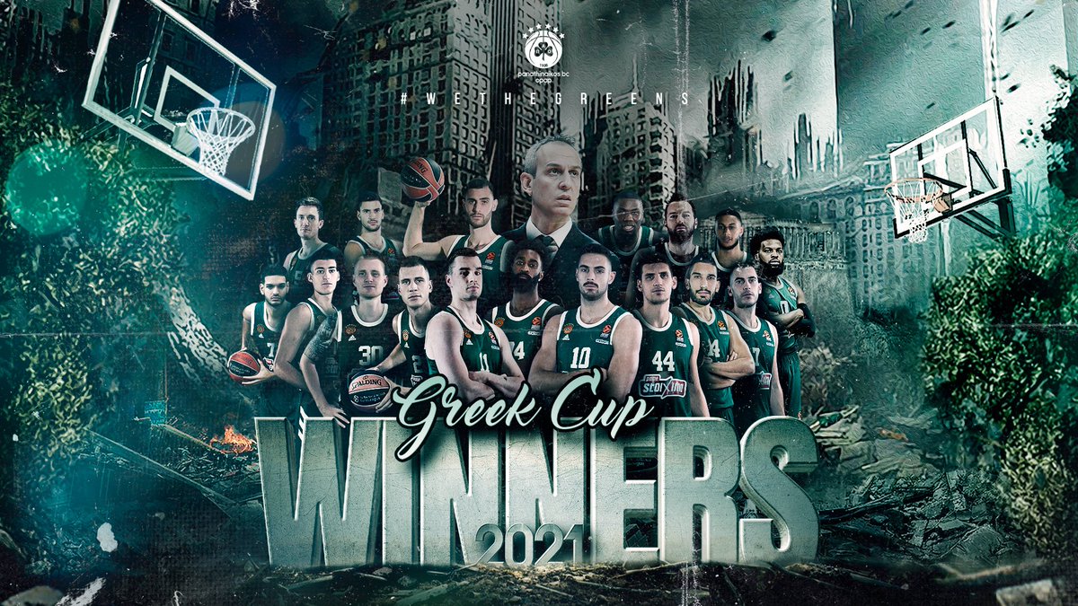 Greek Cup Winners 2021! 🏆☘🇬🇷 

Ο Παναθηναϊκός μας για 26η συνεχόμενη χρονιά κατακτά τουλάχιστον έναν τίτλο! Κυπελλούχοι Ελλάδος 2021! 

#paobc #panathinaikosbcopap #WeTheGreens #UnitedWeStand #panathinaikos #greekcup