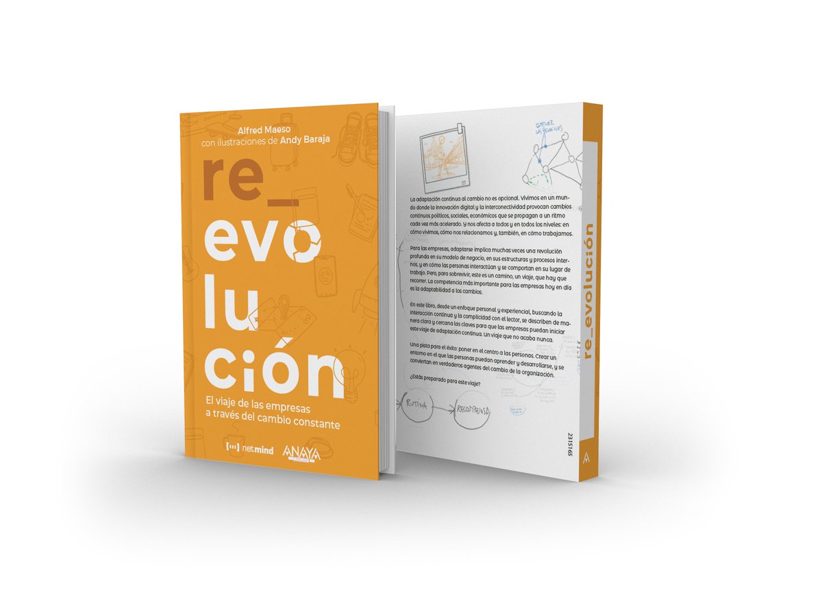 Finalmente os lo puedo ya decir: El 10 de junio saldrá a la venta mi primer libro "Re_Evolución. El viaje de las empresas por el cambio constante". 
Gracias <a href="/netmind_es/">Netmind</a> por el apoyo y la confianza. Y  sobre todo <a href="/andybaraja_/">Andy Baraja ✏️</a> por el espectacular diseño!
¡Deseo que lo disfrutéis!😁