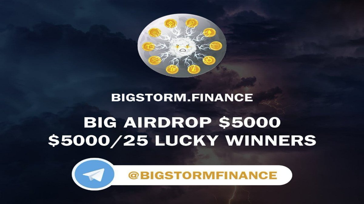 airdropblogs's tweet photo. 🔥 Big Storm Finance Mystery Boxes Airdrop 💰 $5000
⭐️⭐️⭐️ 3/3 stars

💸 Get up to $5 BUSD + $2 BUSD per Referral  (MAX 50) - Lucky Winners 25

🚀 Airdrop Link: https://t.co/UNdplGtshy

• Follow me and @TokenStorm

🌐 About Big Storm Finance: Visit – https://t.co/u4G2RyjYEe https://t.co/EAlp6527EM