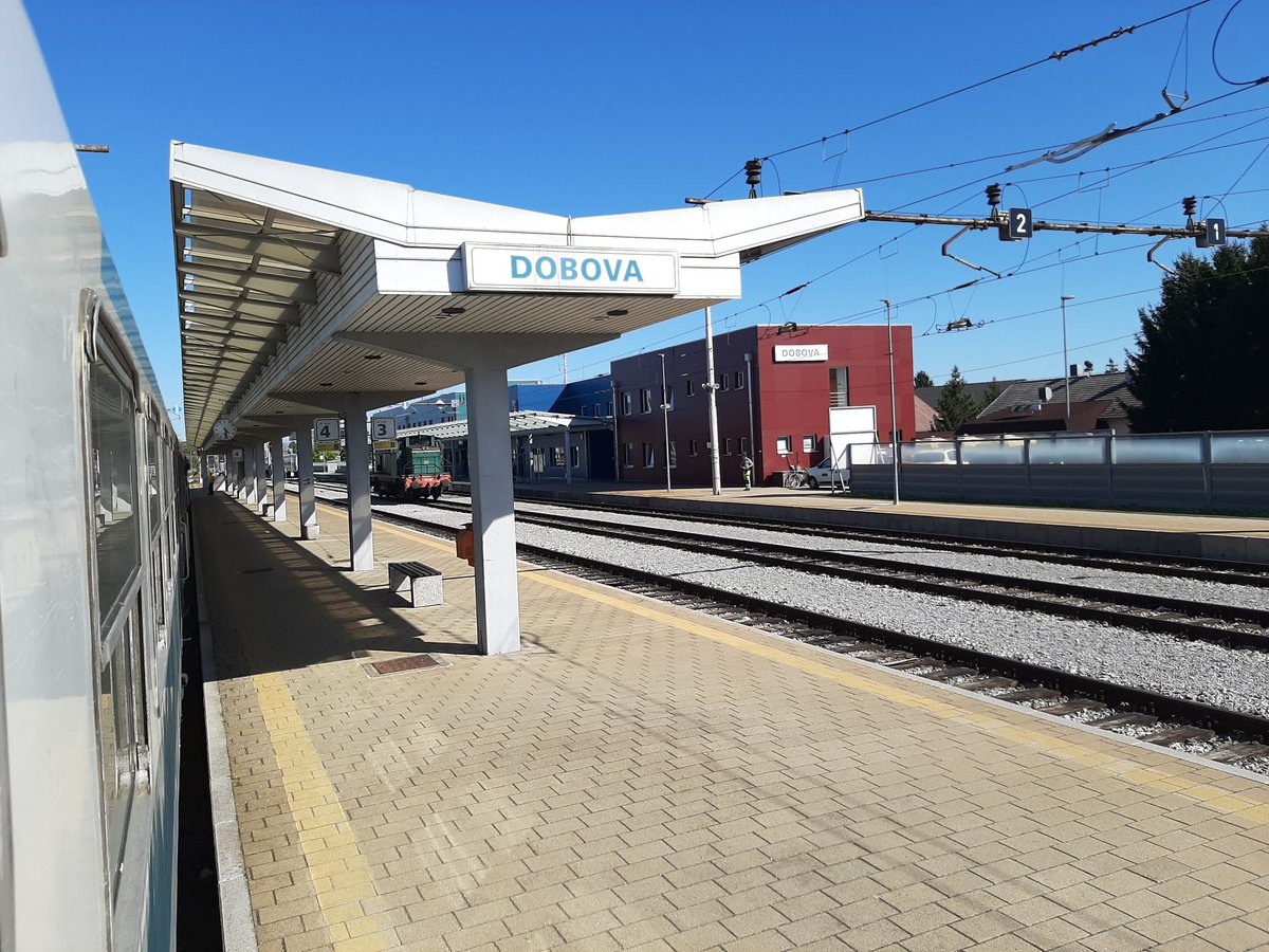 The  border station at Dobova. After a complete absence of checks at the  and  borders, this one is more serious. Slovenian guards went through my entire rucksack piece of clothing by clothing!