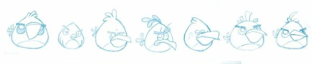 Rovio liked this idea the most and decided to roll with it. Hundreds of different concept sketches were made. Back then, the birds didn't have abilities and instead it was just a matter of size (in fact, abilities weren't added until late into development) (7/15)