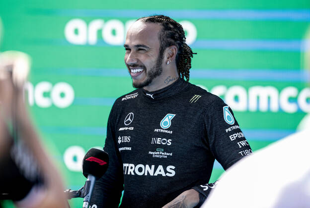 Aadozo's tweet photo. Lewis Hamilton has 98 career wins from 100 career poles. This man is absolutely out of this world. Best Driver of all Time. #SpanishGP.🏎️🐐 https://t.co/oRaQhZbPgv