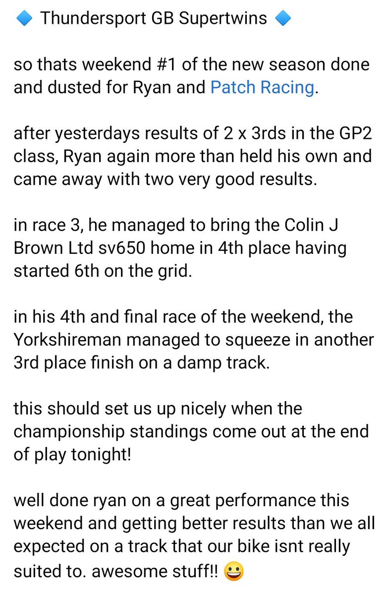 PatchRacing's tweet image. 🔹 Thundersport GB🔹

#PatchRacing
#colinjbrownltd 
#continentaltyres  #WoganSecretsCandles #pfrmotorsport #chrisgraymotorsport  #bigphatbeard
#JT23 #RebeccaMcCallionPersonalTraining
#HeathenAshTattoos
#valeinkbelfast
#KudosCoatingsLtd
#Invicta
#OpieOils
#KOVAL

📸 @KerryRawson_
