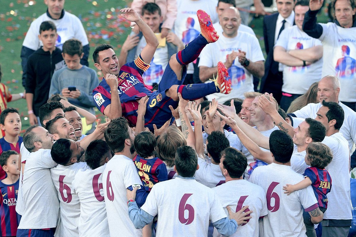 Celebrating the 2015 La Liga 