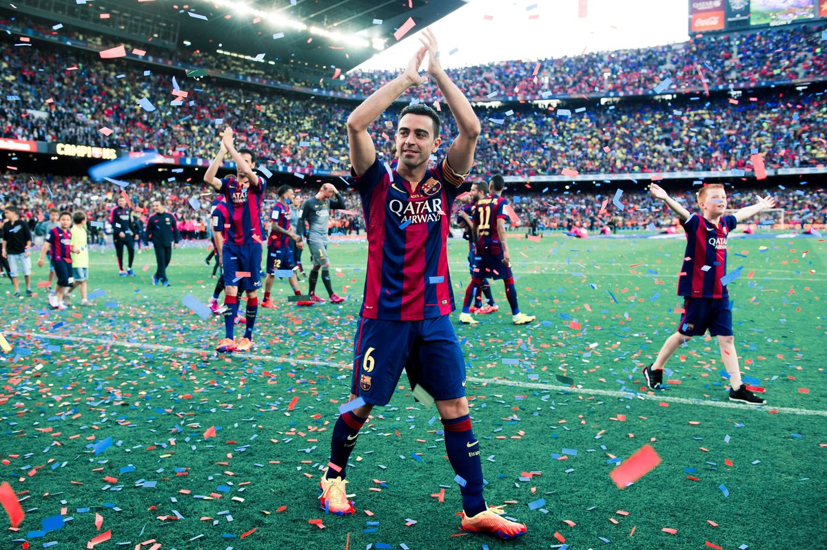 Celebrating the 2015 La Liga 