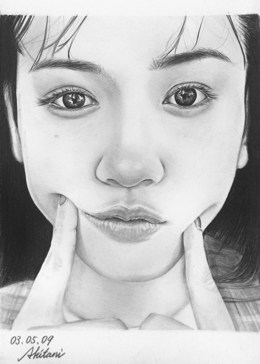 永野芽郁 ちゃん 描きました✍️ #鉛筆画 #似顔絵