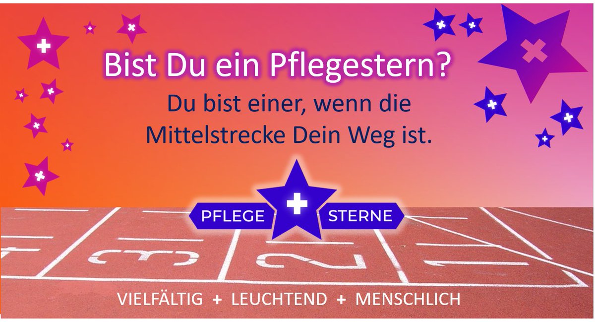 Du bist ein Pflegestern, wenn die Mittelstrecke Dein Weg ist – denn Pflegesterne laufen im Job zig km über dier Flure. Auch ansonsten ist ihnen kein Weg zu weit, um Oma zum Spaziergang abzuholen.#VielfältigLeuchtendMenschlich#tagderpflege#pflegesterne