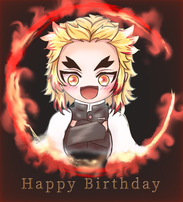 さくらもちっ♡@ログアウトさんがTwitterに投稿した煉獄杏寿郎(鬼滅の刃)のイラスト。