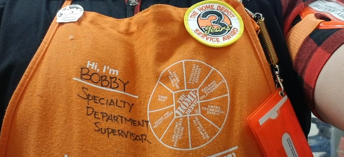 Bobby_THD_SDS (@bobby_thd_sds) on Twitter photo Just turned 3 (Three) today:
Taking care of our people
Humility
Respect for all people
Entrepreneurial spirit
Excellent customer service
Looking forward for more years to come and higher career at The Home Depot <a href="/THDjasonpellow/">Jason Pellow</a> @_Pakiza_ @Ken_D19DM <a href="/TimGudasTHD/">Tim Gudas</a> <a href="/mosesunionD19/">Moses Union</a> Just turned 3 (Three) today:
Taking care of our people
Humility
Respect for all people
Entrepreneurial spirit
Excellent customer service
Looking forward for more years to come and higher career at The Home Depot <a href="/THDjasonpellow/">Jason Pellow</a> @_Pakiza_ @Ken_D19DM <a href="/TimGudasTHD/">Tim Gudas</a> <a href="/mosesunionD19/">Moses Union</a>