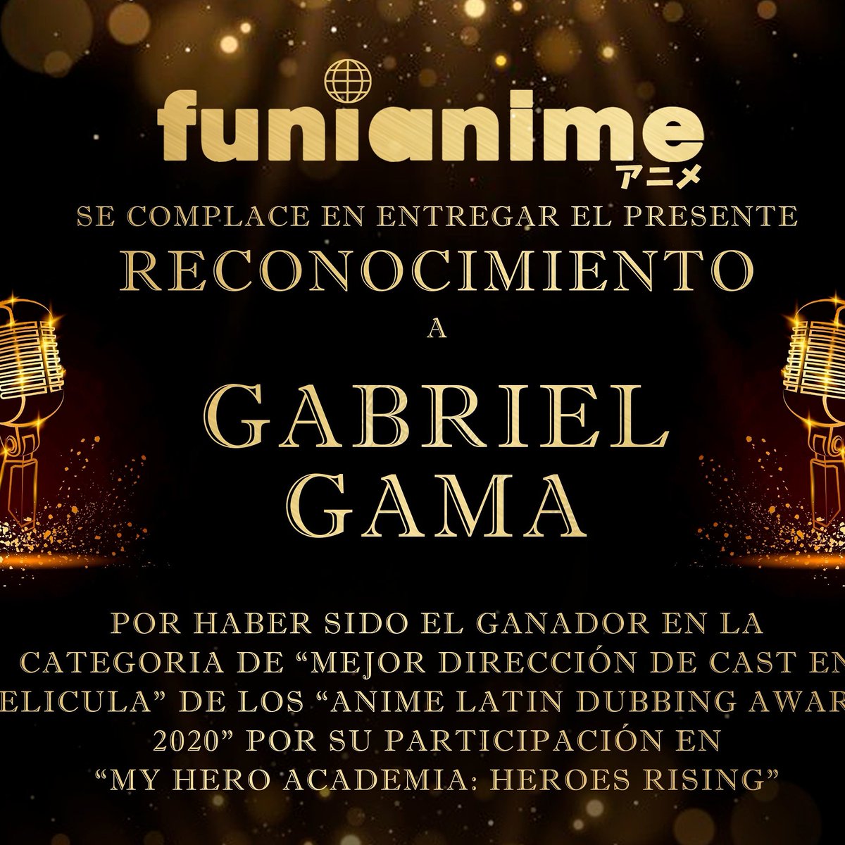 GabrielGamaP's tweet photo. GRACIAS A TODOS USTEDES POR OTORGARME ESTE RECONOCIMIENTO QUE ES MUY VALIOSO PARA MI .
GRACIAS A TODOS MIS AMIGOS Y QUERIDOS FANS.
GRACIAS FUNIANIME.
KOEDUBBINGMM@GMAIL.COM https://t.co/FNSYA5uCpv