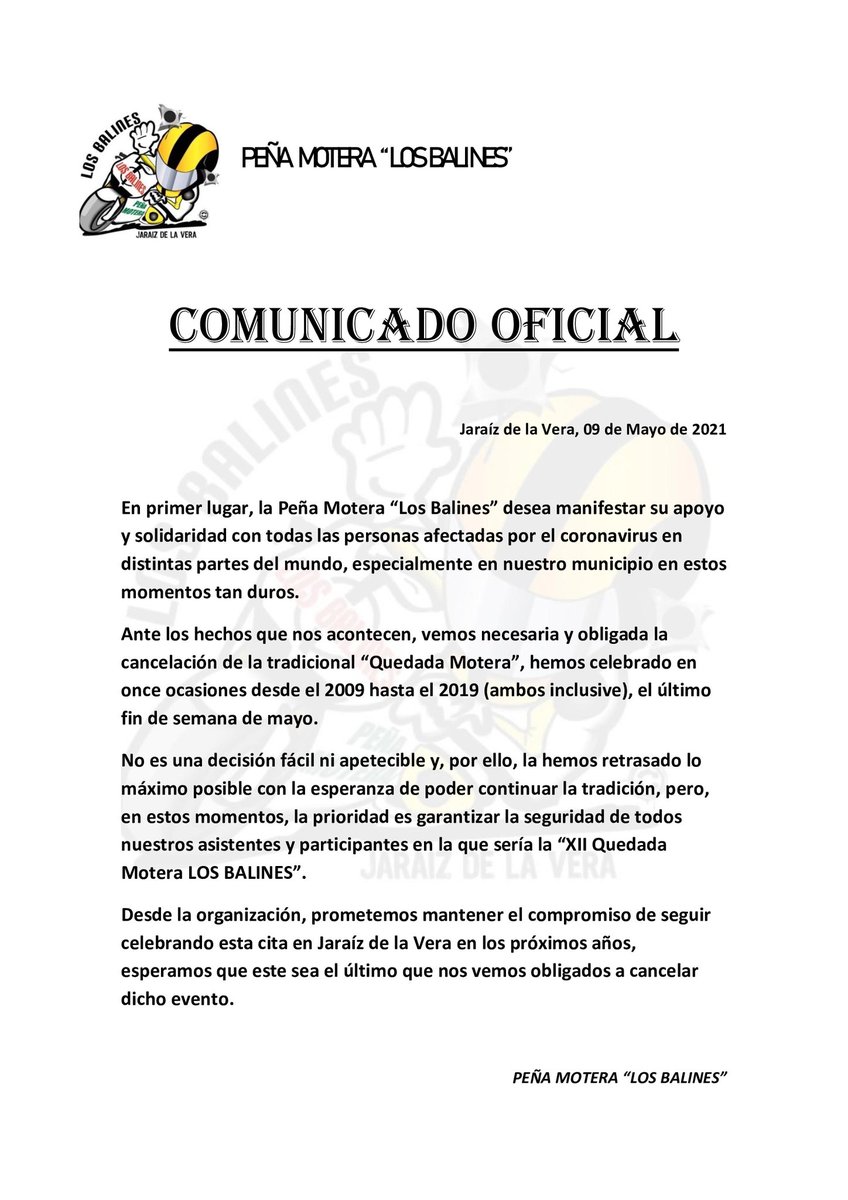 Comunicado Oficial!
