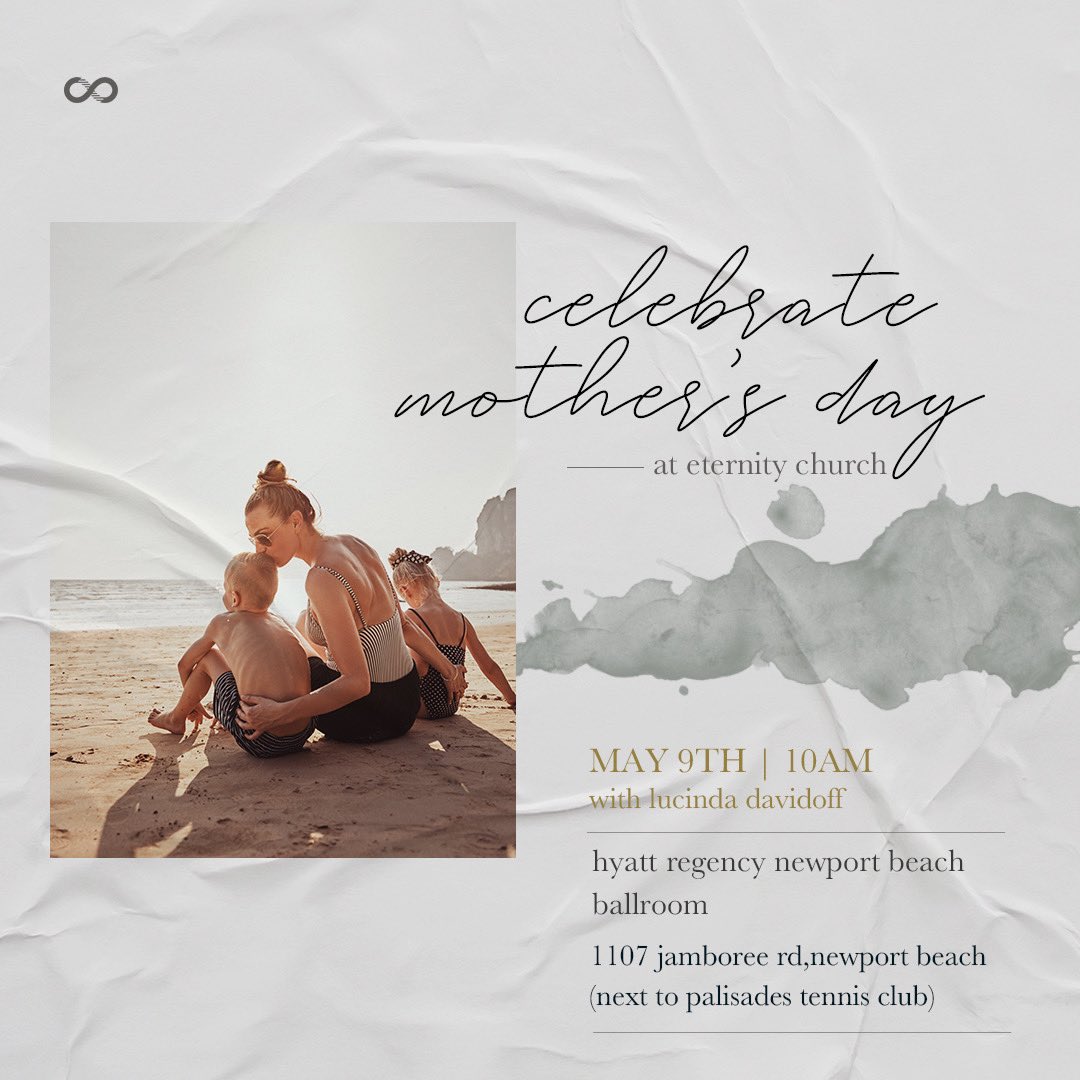JarrodDavidoff's tweet photo. Join us as we celebrate Mothers this Sunday at 10am @eternityoc 

Hyatt Regency Newport Beach 
Ballroom | 1107 Jamboree Rd, Newport Beach |  @hyattnewportbeach (next to Palisades Tennis Club) 

Pastor Lucinda will be sharing.

https://t.co/OYxqvYKXA5 https://t.co/PvjUaQGr72