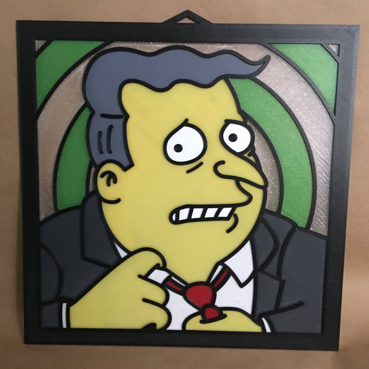 theyallhateme's tweet photo. No. 3 in the #Simpsons portrait series: Rodney Dangerfield, as Larry Burns.

Mr. Burns, I’m your son. And I stepped on one of your peacocks, you got a paper towel?

I tell ya, I don’t get no regard, no regard at all. No esteem, either.

#thesimpsons #3dprinting #rodneydangerfield https://t.co/w0bpslh9tY