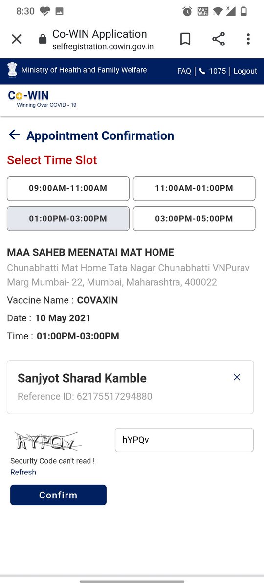 SailorSanjyot's tweet photo. @mybmc I m trying my slot since last 7 days which is not able ti book, my slot, i m happy to book so many slots on every time, yesterday u tweet that just book slot now, when, where no one knows, at the end, this app, this whole system is upto the mark, its our phone or laptop whos lack https://t.co/3g3aqZKfoa