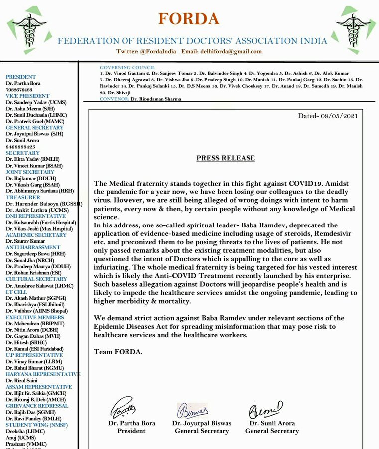DerChirurgunfal's tweet photo. It infuriates us when a self-proclaimed and self-styled faith healer deprecates evidence-based medicine. On top of that without having an iota of evidence to support drug launched by his enterprises recently being marketed as immune modulator or booster, https://t.co/WhiNAnS7ax