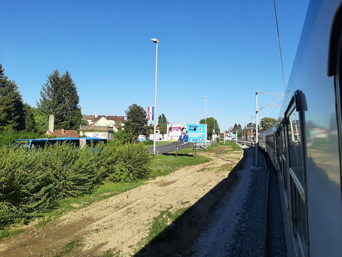 The final - short - stretch from the border to Zagreb. Yet we still managed to rack up a 20 minute delay here (due to track works what it looked like).