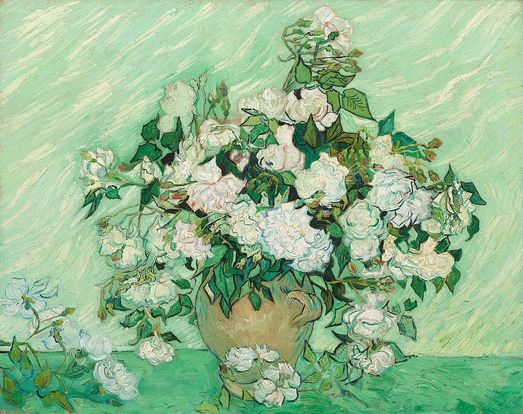 Vincent van Gogh, Vase with Pink Roses, 1890