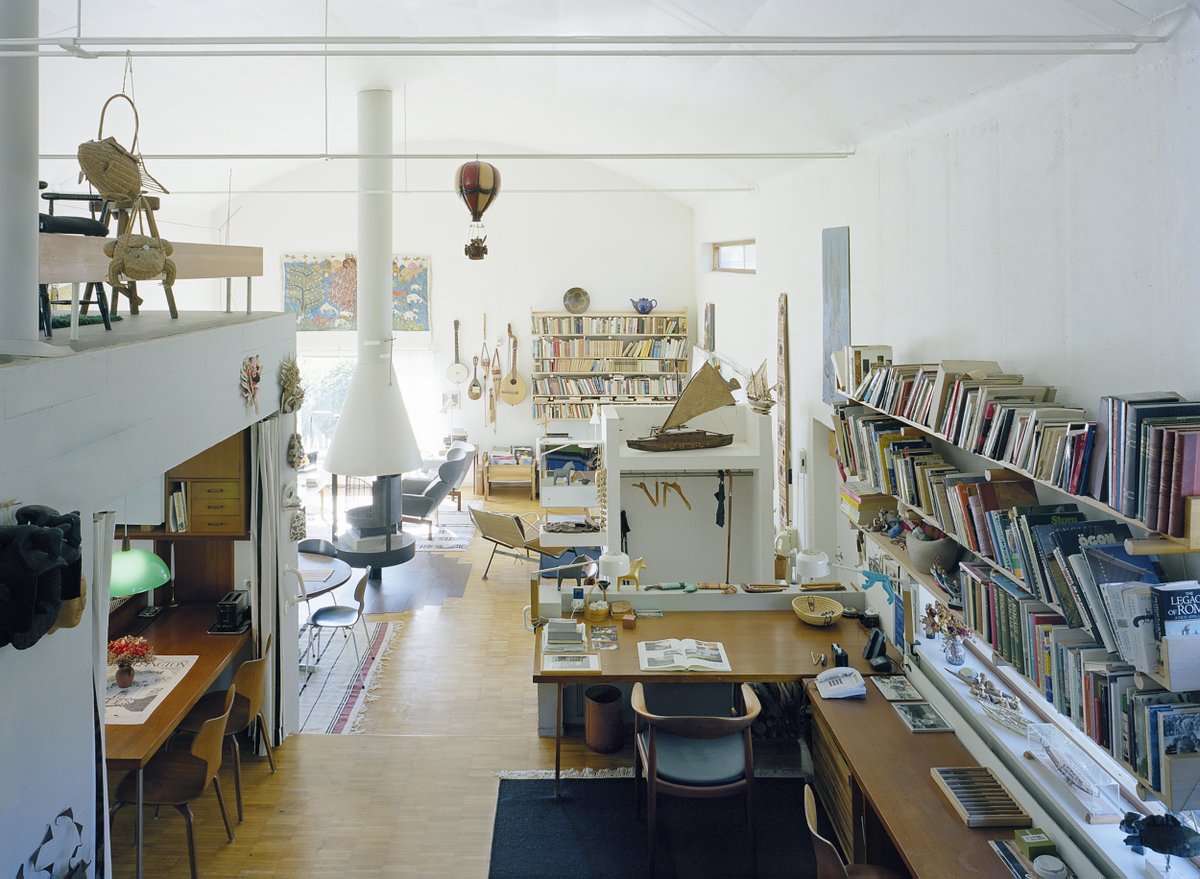 Mesmerized by creation spaces. 
Silvia Bächli, Steve Jobs, Dieter Roth, Ralph Erskine