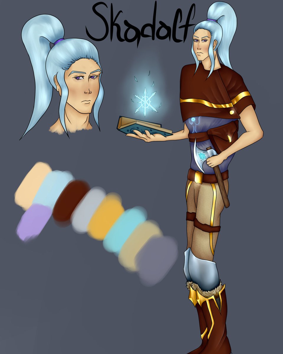 mooseinjacket's tweet photo. I finished draw my OC. This is skadalf, exile of one of barbarian clans https://t.co/WW8ivbRun6