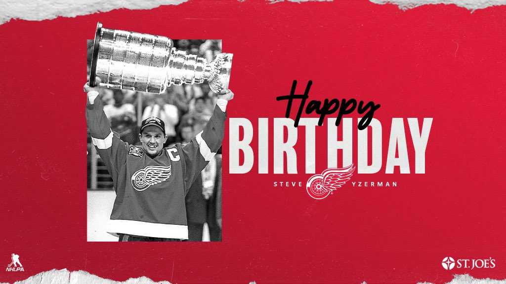 DetroitRedWings's tweet photo. Happy birthday, Steve Yzerman! #LGRW https://t.co/Apha3qzaXG