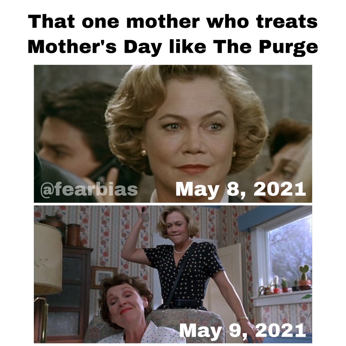 FearBIAS's tweet photo. Happy Mother’s Day
#MothersDay #horror #horrormoms #serialmom https://t.co/HdbgnOml9Y