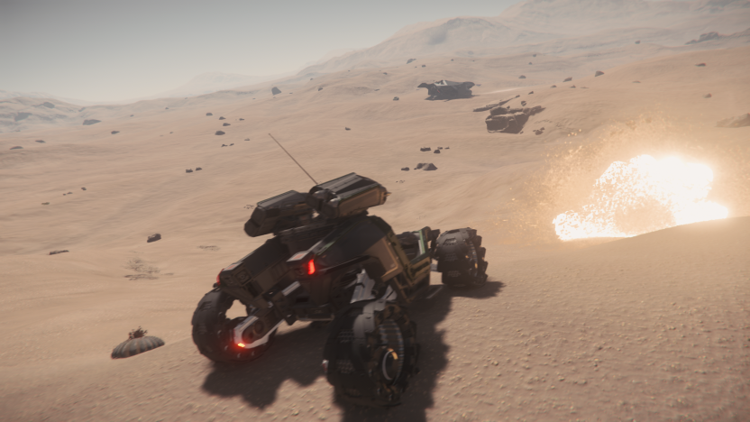 Croncy1's tweet photo. The Hercules, the Tonk and the Cyclone MT make for some great screenshots. 3.13 is quickly becomming one of my favourite patches in the passed year. #StarCitizen @RobertsSpaceInd https://t.co/xrUQ6nmxy8