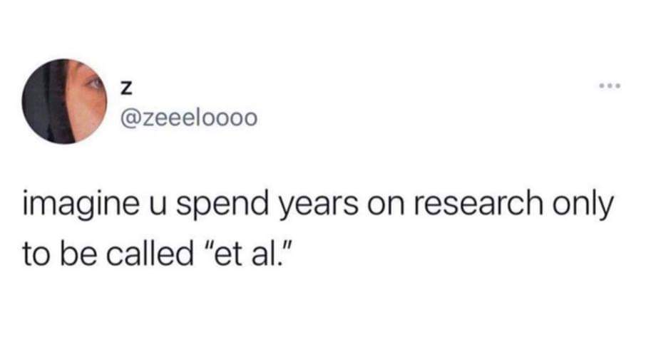 Professor.
Yeah, get used to "et al."