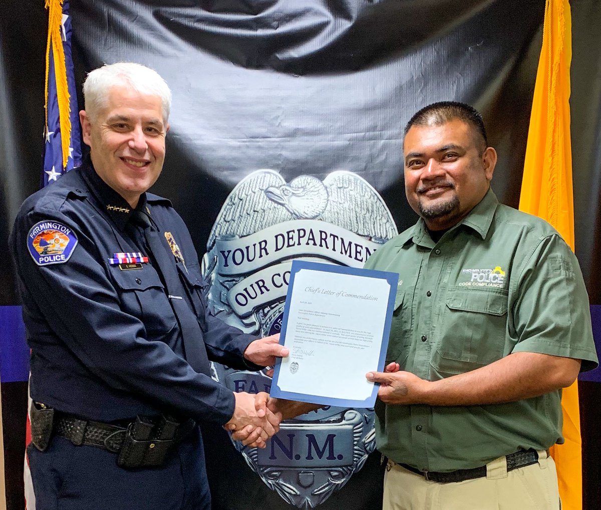 FPDNM's tweet photo. Please help us congratulate Code Compliance Officer Ueanimatang on receiving a Chief’s Commendation! 

Excellent work, sir, it’s an honor to work alongside you! https://t.co/yoy0ojGLCv