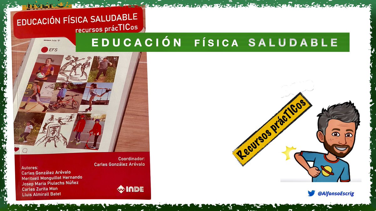 AlfonsoEscrig's tweet image. Ya tenemos el análisis con puntos ⭐️ &amp;amp; 🔩 de 📕 EDUCACIÓN Física SALUDABLE ❤️ Recursos prácTICos //@INDEEditorial 💡 Ideas de última hora para tus Opos🙇🏻‍♀️ o mejor aún experiencias 🔝🔝🔝 reales para una Educación Física para la vida #Edutube 👉 youtu.be/gnjaWuTeB5w