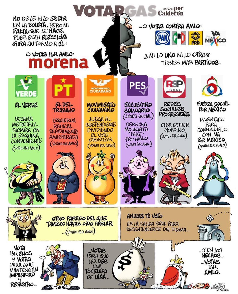 GlodeJo07's tweet image. Para todos los que todavía tienen dudas sobre cómo votar estas elecciones, aquí les dejo este brutal cartón de @CartonCalderon 
Compártalo con sus compás pues