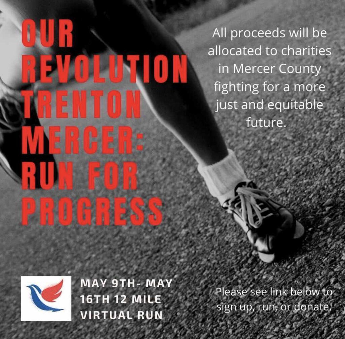 OurRevNJ's tweet photo. Today kicks off the week of ORTM’s #RunforProgress event.
Signup at the link below to run or donate to one of our allocated Mercer County charities.
Donations accepted throughout the week.
Don’t forget to tag @OurRevNJ to share your pictures.
https://t.co/jvyHkEw551 https://t.co/PdbF0TNtci