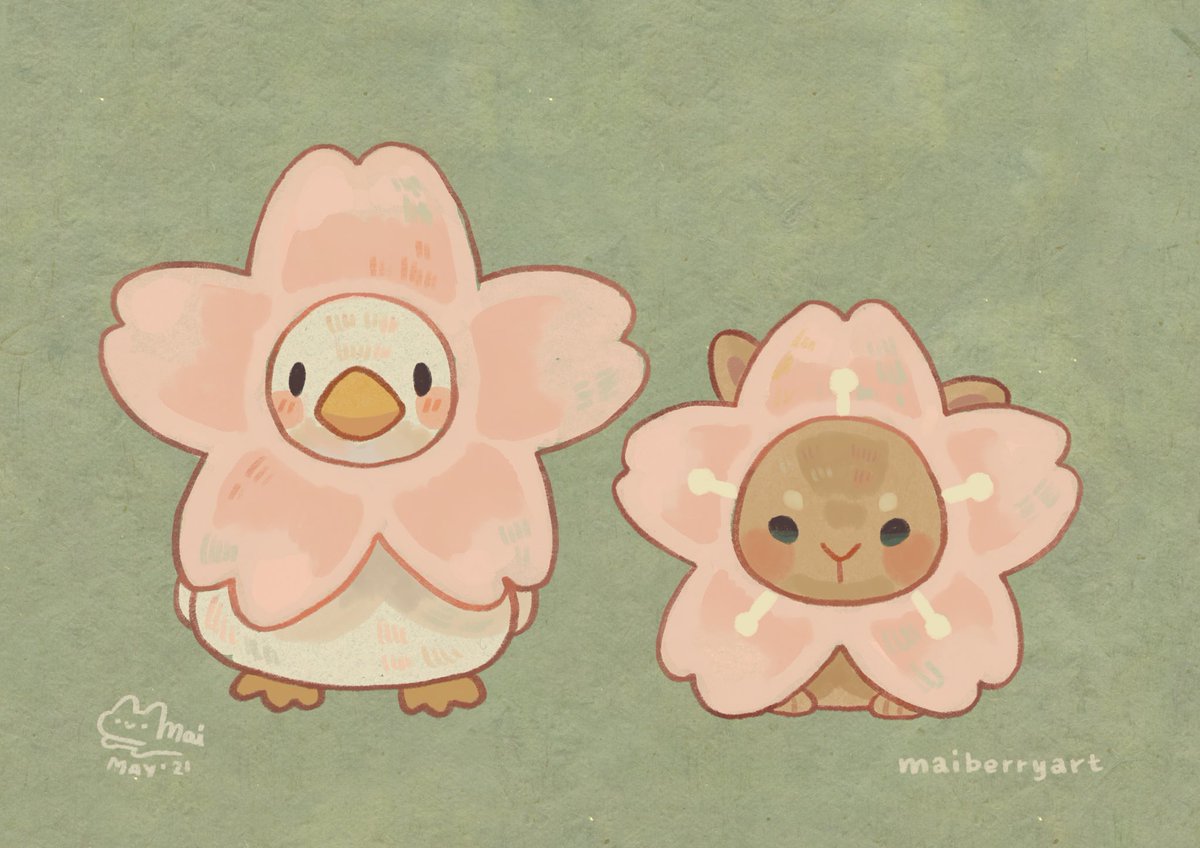 maiberryart's tweet image. they are besties (✿◡‿◡) ~ 🌸🌸