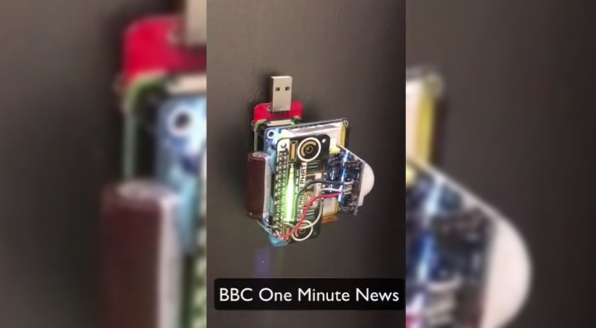 tomshardware's tweet photo. Raspberry Pi Fridge Magnet Plays News When it Detects People https://t.co/7lRwLXjAao https://t.co/TbPYaLUStZ
