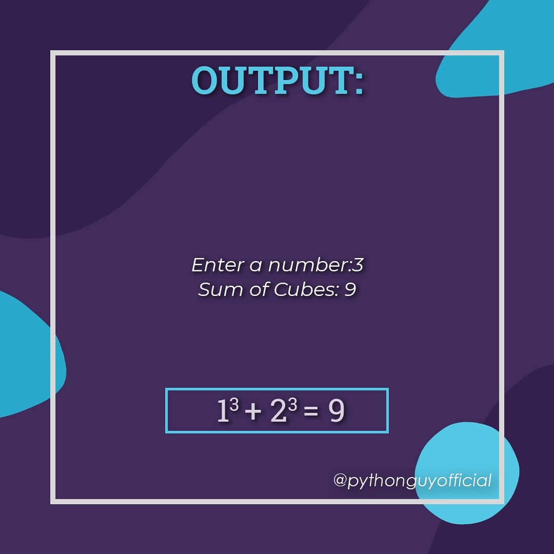 truepythonguy's tweet photo. Python Program that Returns the Sum of Cube of all Numbers Smaller than a Given Number | Python Guy
#python #python3 #pythoncode #pythonprogramming #pythonprojects #pythonsoftware #dynamiccoding #programming #programmer #programmerlife #programmers #programmerslife #coder #coders https://t.co/0H8TXZRfxb