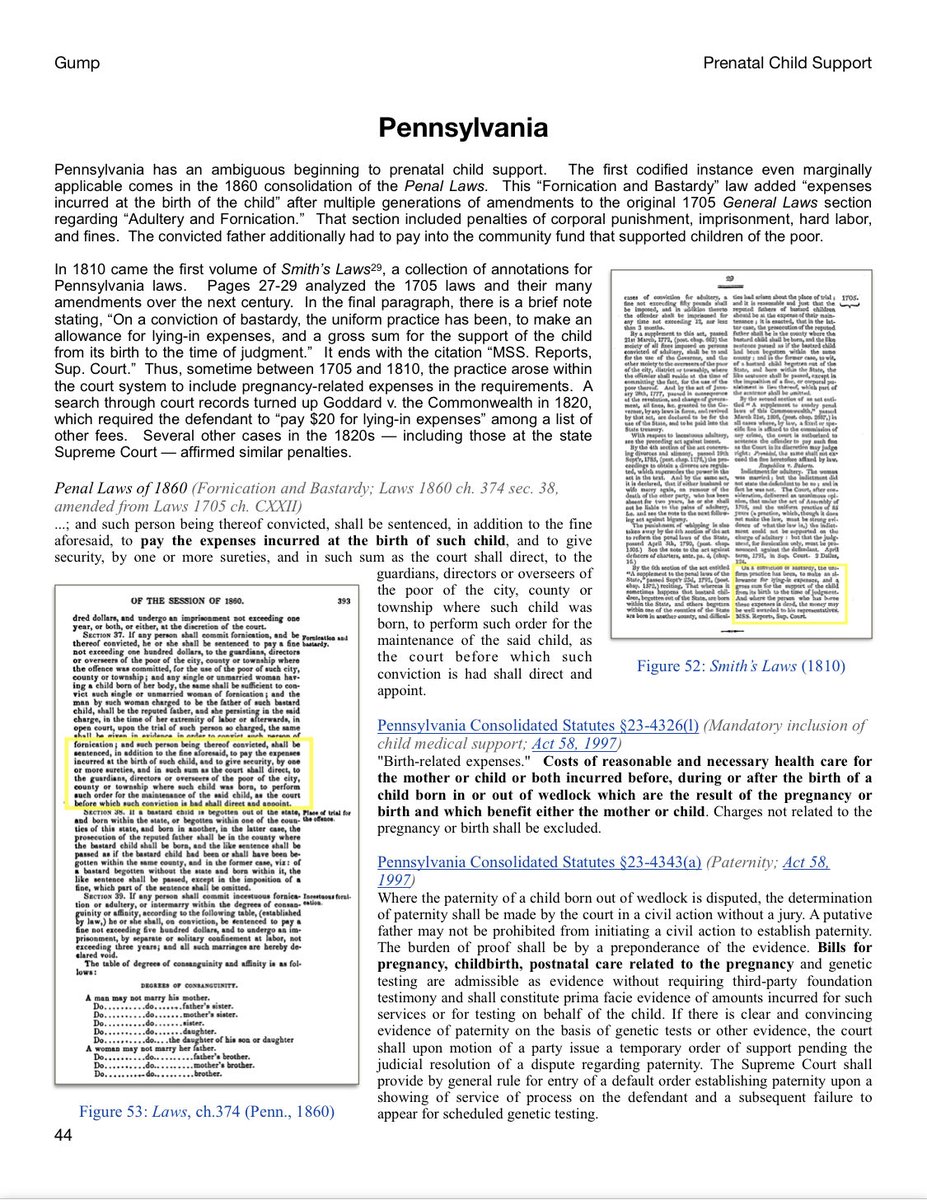 Last year, I published Prenatal Child Support Across the United States, a book w/ original legislation scans for every state/territory going back as far as 1793.I originally started researching legal history after seeing how the mainstream media gave no effort in research.1/