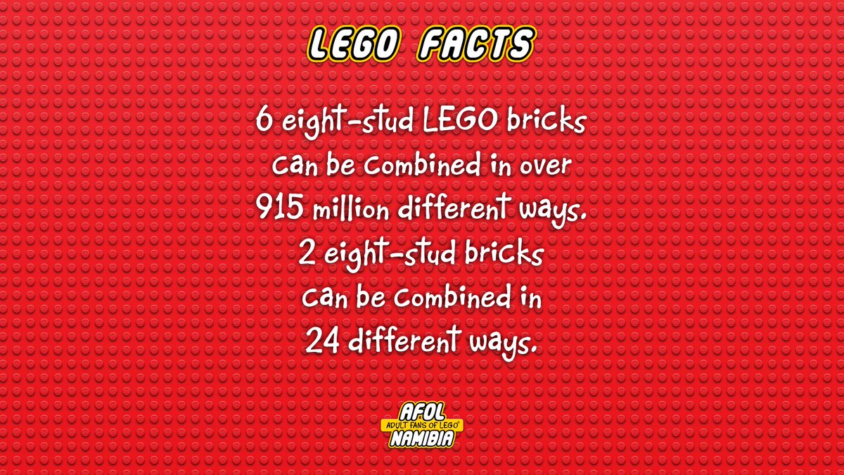 AFOLNam's tweet photo. LEGO fact of the day!
#LEGO #FOTD #AFOL #legofan #LegoFacts #legolife #legobricks #legoart #AFOLNamibia https://t.co/DVzAXEEpZh
