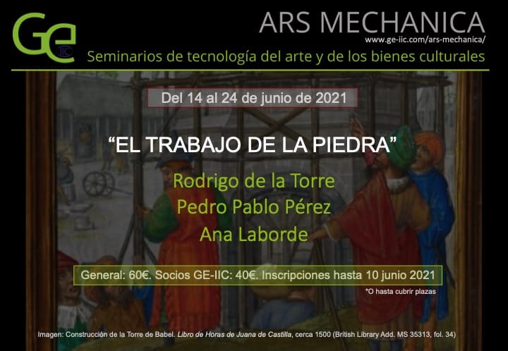 📢📢📢EL TRABAJO DE LA PIEDRA. Ars mechanica y GE-IIC plantean otro curso de formación online con Rodrigo de la Torre, Pedro Pablo Pérez y Ana Laborde. Toda la info y preinscripción en ge-iic.com/ars-mechanica/
instagram.com/p/COqEAMTMM7i/…