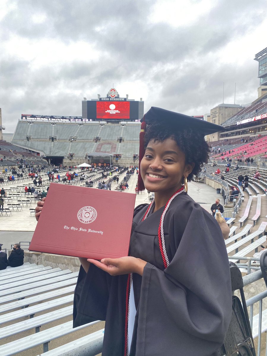 It may be cold and rainy outside, but I’m still smiling!

I just graduated from THE Ohio State University!   

B.A. in Journalism, Magna Cum Laude🎓#OSUGrad