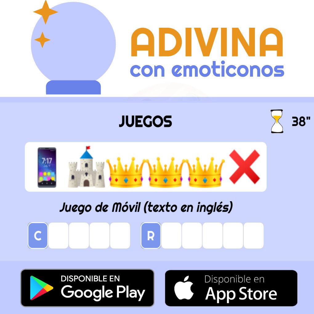 n2dev_code's tweet image. Si juegas a este juego seguro que lo identificas rápidamente ¿Juegas?🕹️
¡Es un juegazo y engancha muchísimo!
@ClashRoyale @ClashRoyaleES #ClashRoyale
#Apps #developers #N2dev #iOS #Android #AdivinaConEmoticonos #GuessWithEmoticons #emoji #boardgames #juegosdemesa #quiz #juegos