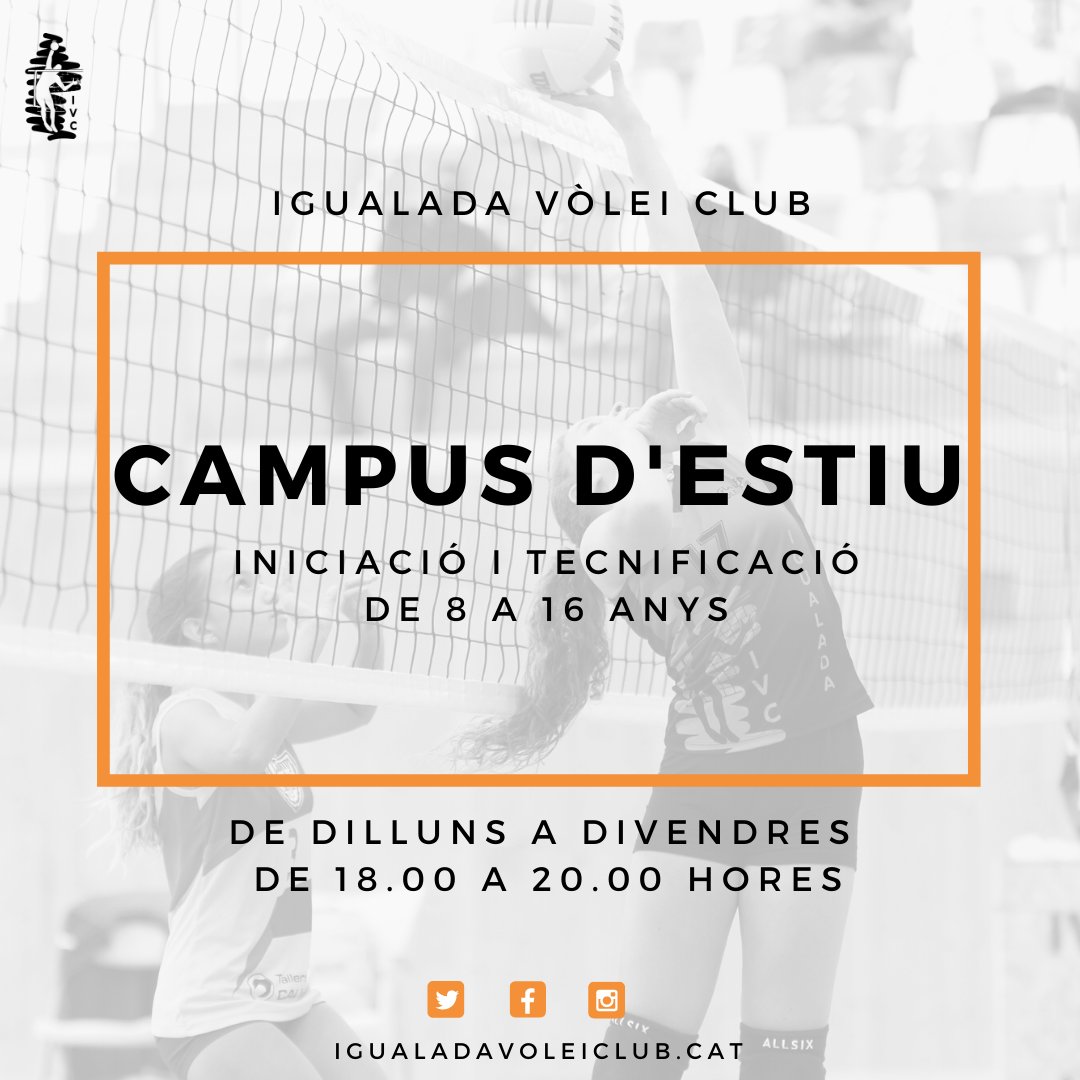 Activitats d'estiu de vòlei pista. Inscripcions obertes!...