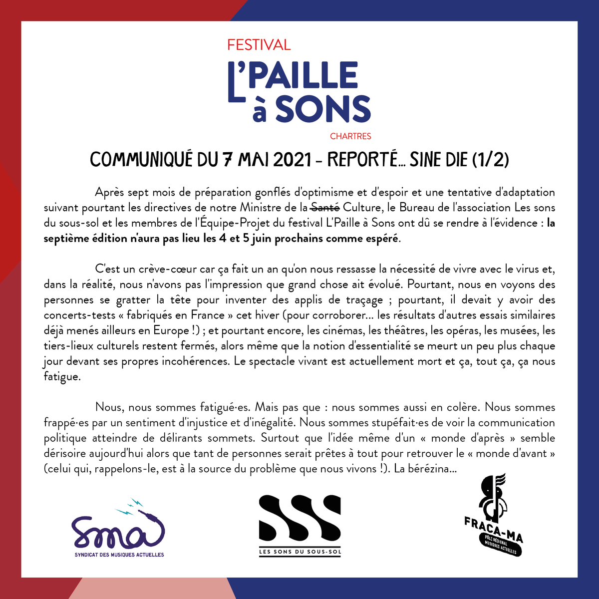 lpailleasons's tweet photo. [SEE YOU... LATER (ALLIGATOR)]

Résumé de l'année avec l'asso:
sept 💪
oct 🤙
nov 😮
dec ✊
janv 👀
fev 😕
mar 🪑
avr 😶
mai ⛔🔇😡🤬😢🤦‍♂️🤦‍♀️💔🏳

Le lien vers la publi FB avec nos bisous pour celles et ceux qui nous aident depuis tant d'années https://t.co/pE8XZix8r4

À vite..! https://t.co/Qjgp2XoqeT