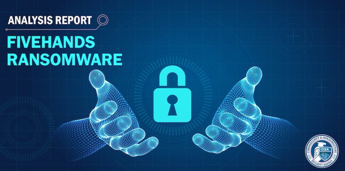 FBIDenver's tweet photo. #Cybersecurity Alert: Our partners at @CISAgov released Analysis Report 21-126A about #FiveHands #ransomware. Read about the tactics, techniques & procedures used, indicators of compromise & CISA’s recommended mitigations here: https://t.co/T3bTdlRVtb.
https://t.co/PrR2QxsZ0n https://t.co/a4lzAsotvg