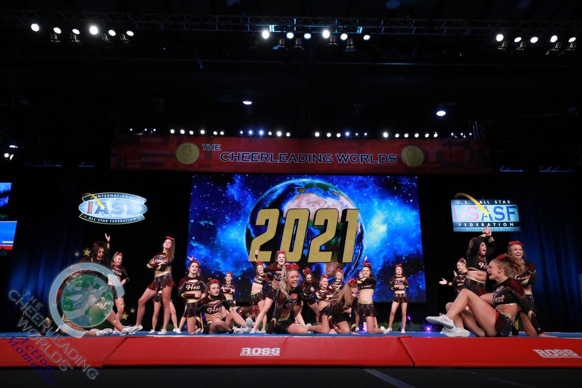 ChampionCheerAS's tweet photo. That feeling when you left it all on the mat! HEAT was phenomenal! #WHFL https://t.co/iyI0XPbFYT