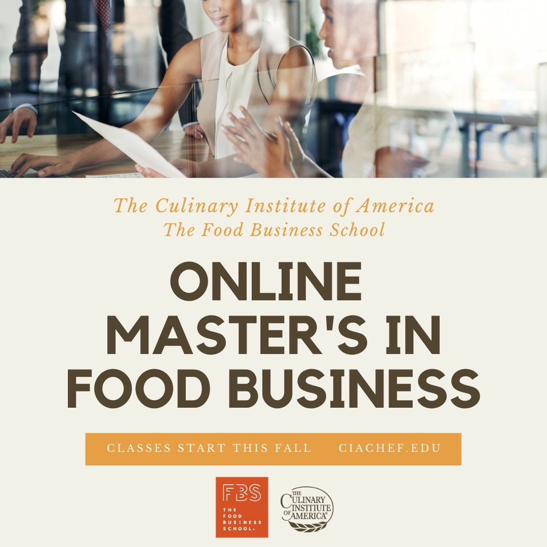 foodbizschool's tweet photo. Are you ready to change the world through #food? The CIA's Online Master's in Food Business offers mentoring from leaders in food, investment, business, product development + more. Apply today: https://t.co/ge8PTsTd8R #foodbusiness #entrepreneurship #foodstartup https://t.co/OLhVZ82DGH
