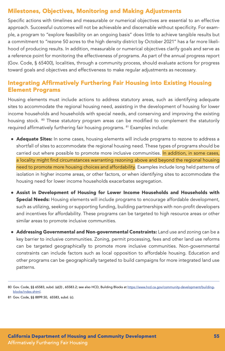 Notably missing: an acknowledgment that city's status as a "concentration of affluence" w/in region may warrant opening up the city's single-family neighborhoods. 22/n  https://twitter.com/CSElmendorf/status/1388907049732349959