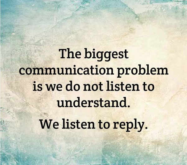 LeadToday's tweet photo. When listening, people spend most of their time responding. To be an better listener, listen to understand, not respond. https://t.co/6S5ED1TAsC