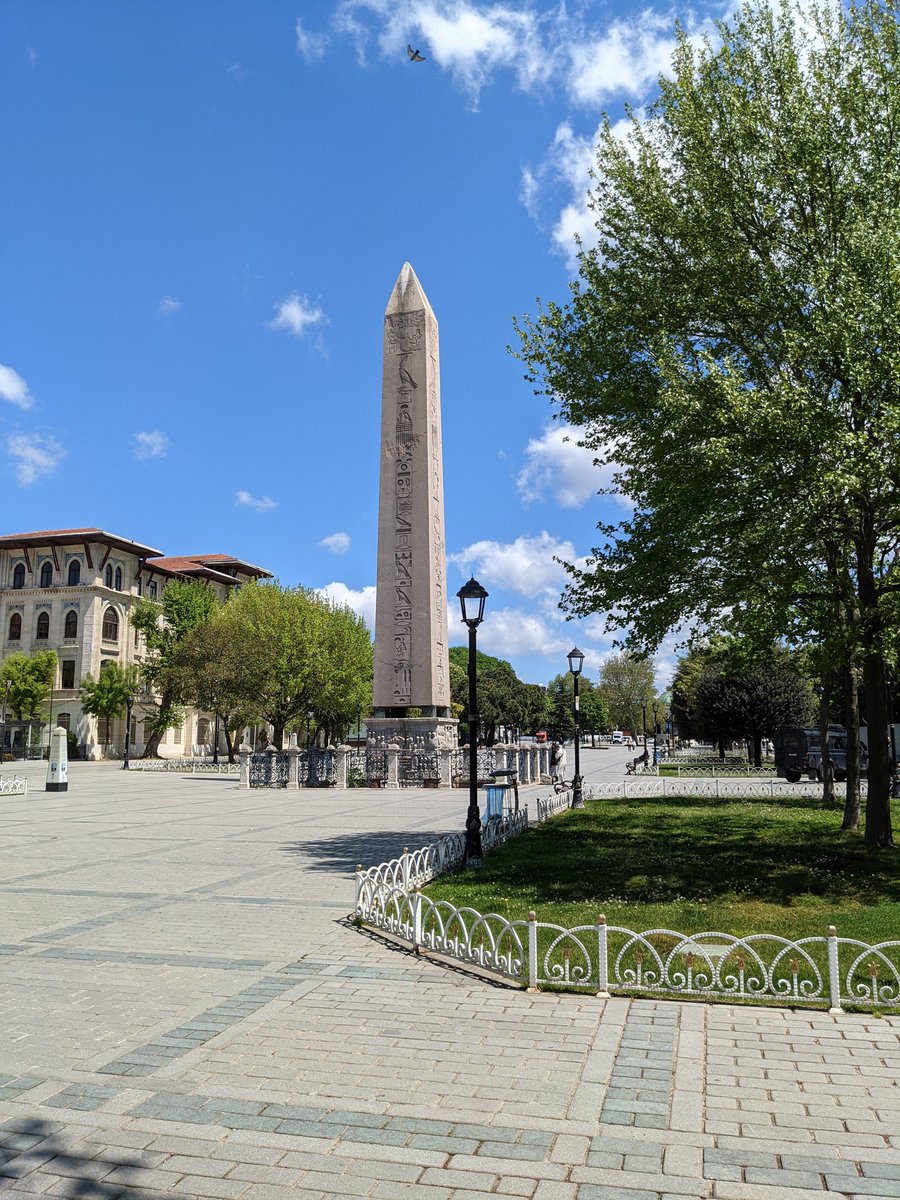Made use of a lovely Sunday to visit old Constantinople. First visit was the site of the Hippodrome. The Obelisk of Theodosius was brought here from Alexandria in 390 AD. It is a sister obelisk of the Lateran Obelisk in Rome.
