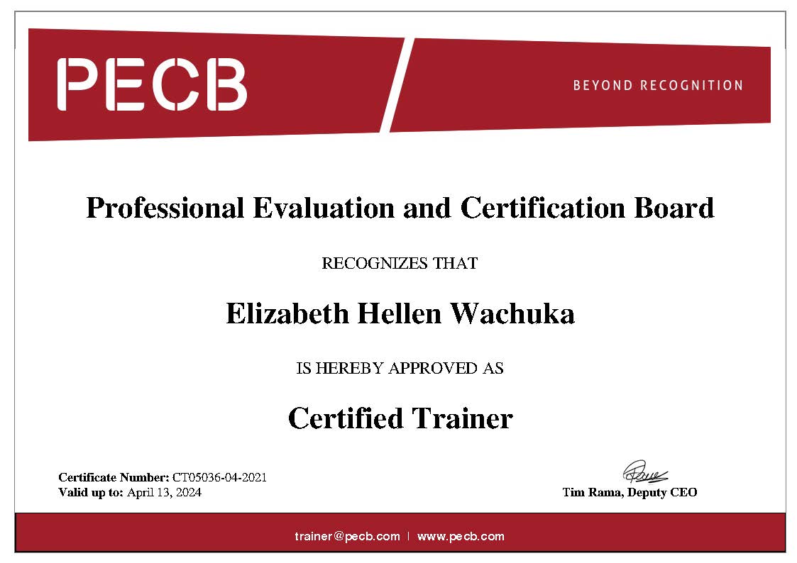 Another milestone I am grateful to God for: A Certified Trainer under PECB.But it wasn't easy. #THREAD 1/10